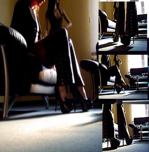 In The Display Room From Crazy-outfits Black Patent Leather Heels Mpg