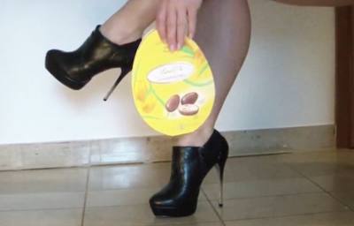 Crushing A Chocolate Box With High Ankle Boots